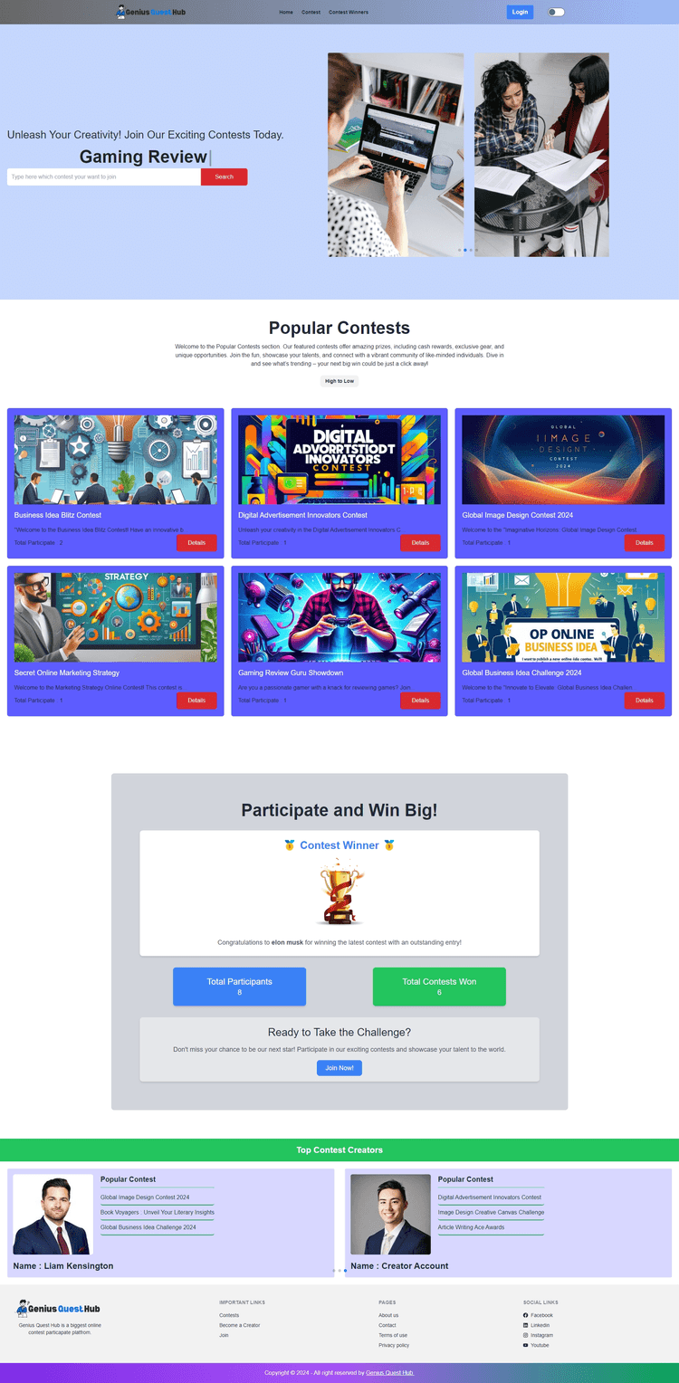 Genius Quest Hub